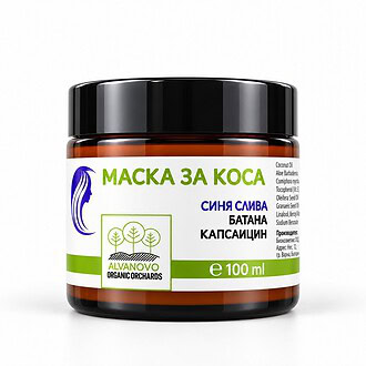 Интензивна маска за коса с масло от слива, батана и капсаицин